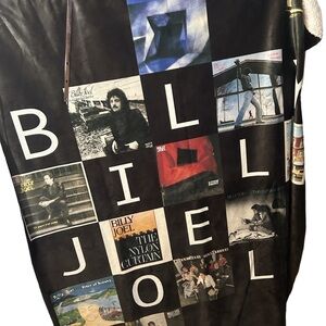 Billy Joel Album Cover Throw Blanket Collectible Patchwork Edition Sherpa